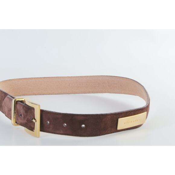 Vintage Perry Ellis Brown Suede Leather Waist Belt Classic Size M - Picture 15 of 16